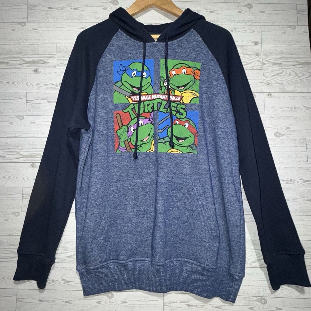 Teenage Mutant Ninja Turtle TMNT 2015 Nickelodeon Hoodie Navy Blue Men's Size M